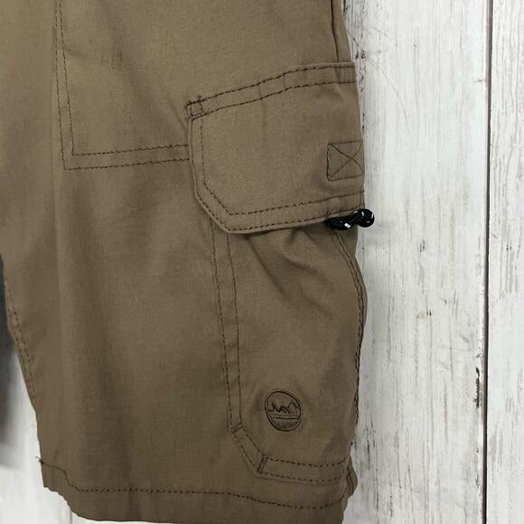 Wrangler Boys Brown Tan Lightweight Cargo Utility Hiking Outdoor Nylon Shorts 16 - Picture 8 of 12